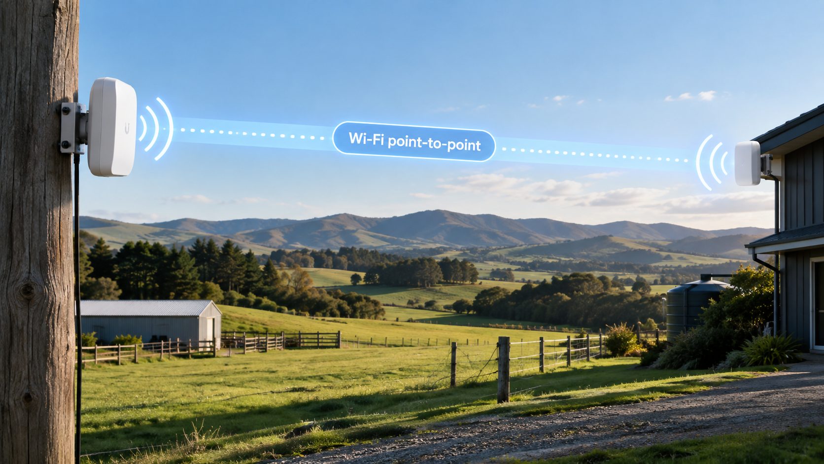 Long-range WiFi between house and shed Auckland